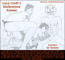 2003 danny_(artist) female human lara_croft lara_croft_(classic) male monochrome straight tagme tomb_raider