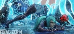 3d animated ass_jiggle ass_shake baby_(metroid) big_ass blue_eyes blue_hair dark_samus finalizer14 jack-o_pose jackochallenge latex latex_suit metroid metroid_(creature) monster_girl nautilic nintendo no_sound ponytail skeleton tagme transparent_body twerking video zero_suit