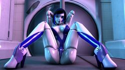 1girls 3d android artist_name big_breasts bimbo blue_hair blue_lips bob_cut breasts busty curvy demi_(subverse) female gynoid high_heeled_feet high_heels hourglass_figure humanoid kaminakirei large_breasts legs lips robot robot_girl robot_humanoid sci-fi science_fiction scifi short_hair stripper_pole subverse thick_legs thick_thighs thighs upper_body voluptuous