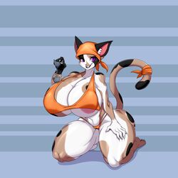 1girls anthro areolae ass barefoot ber00 breasts busty cat child_bearing_hips clothed clothing curvaceous curvy feline female female_only furry hourglass_figure huge_ass huge_breasts inviting looking_at_viewer mostly_nude seductive seductive_smile smile smiling_at_viewer solo suggestive thick thick_ass thick_thighs voluptuous wide_hips