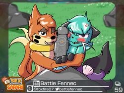 4:3 absurd_res aroused battle_fennec blush buizel carla_(battle_fennec) dewott female female/female flustered genitals group hi_res holding_(disambiguation) human lutrine male male/female mammal mustela mustelid musteline nintendo nuzzling penis pokémon_(species) pokemon pokemon_(species) pokemon_snap prof_blanc's_sex_safari true_musteline video_games