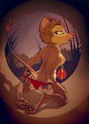 1girls anthro ass breasts female foxer421 mrs._brisby panties rodent solo tagme the_secret_of_nimh