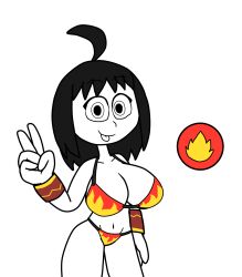 1girls bikini breasts busty doodle fire hidekihenry orb sketch super_tatoqui_the_mouse