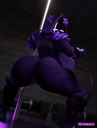 1girls 3d 3d_animation animated ass ass_focus ass_shake female female_focus female_only fortnite fortnite:_battle_royale furry pole raven_team_leader solo solo_female twerk twerking vapormakes