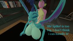 1boy 1girls 3d anthro anthro_only big_breasts blue_skin breasts dragon female friendship_is_magic furry hasbro huge_breasts male my_little_pony nipples penis php170 princess_ember_(mlp) purple_skin pussy red_eyes sex spike_(mlp) straight tail wings