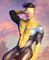 bara bulge gay invincible legolligator mark_grayson mask masked muscles solo solo_male suit superhero_costume tight_clothing tight_fit tights