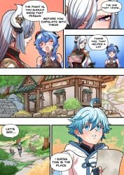 bluecandy chongyun_(genshin_impact) cocogoat comic ganyu_(genshin_impact) genshin_impact incest kuudere manga milf shenhe_(genshin_impact) the_way_she_understands