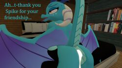 1girls 3d after_sex anthro ass blue_skin cum cum_in_pussy dragon female female_only friendship_is_magic furry hasbro my_little_pony php170 princess_ember_(mlp) pussy red_eyes spikes tail wings
