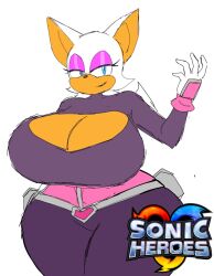 1girls 2023 anthro big_ass big_breasts bodysuit boob_window clothed female female_only fur furry huge_ass huge_breasts mobian_(species) momiji_(artist) rouge_the_bat rouge_the_bat_(heroes) sega sonic_(series) sonic_heroes