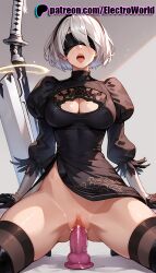 1girls abs ahe_gao ai_generated ass bare_ass blush breasts clitoral_hood clitoris cumshot dildo dildo_in_pussy electroworld female female_focus female_only large_ass masturbation nier nier:_automata nier_(series) nude nude_female orgasm parted_lips presenting pussy solo solo_focus spread_legs vagina yorha_2b