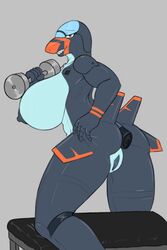 1girls 2019 aeromorph aircraft anthro anus ass big_ass big_breasts breasts breasts_bigger_than_head dumbbell f-35 female female_only huge_breasts living_aircraft living_machine mozerthedozer nipples nude orange_eyes presenting pussy rey_ehecatul sharp_teeth simple_background solo stretched_pussy stretching thick_thighs voluptuous wbnsfwfactory weightlifting weights x-35