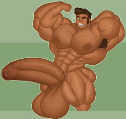 abs arm_hair armpit_hair balls bara biceps boner brown_hair chest_hair erection facial_hair flexing flexing_arms flexing_bicep foreskin gab_art hairy hairy_armpits hairy_arms hairy_chest hairy_male hispanic hyper hyper_balls hyper_genitalia hyper_penis hyper_testicles latino looking_at_viewer male male_focus male_only muscles muscular muscular_arms muscular_legs muscular_male muscular_thighs nipples nude pecs penis smile smiling smiling_at_viewer solo solo_male tan_skin testicles uncircumcised veins veiny_penis yaoi