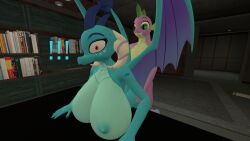 1boy 1girls 3d anthro anthro_only big_breasts blue_skin breasts dragon female friendship_is_magic furry hasbro huge_breasts male my_little_pony nipples php170 princess_ember_(mlp) purple_skin red_eyes sex spike_(mlp) straight wings