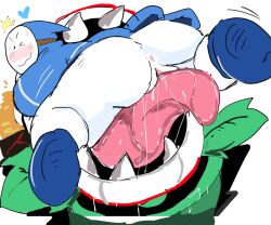 1girls asshole bandit_(mario) blush clothing eating_pussy female forbiddenchees8 mario_(series) mask monster paper_mario piranha_plant pussy pussy_juice saliva saliva_trail smug_grin tongue_out