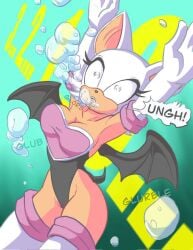 1girls anthro asphyxiation bad_end bikini clothed death drowning female female_death lowres nude_filter_request platformer_death_pose rouge_the_bat sonic_(series) underwater water