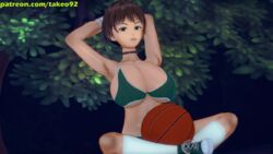 1girls 3d 3d_(artwork) basketball basketball_uniform big_ass big_breasts bottomwear brown_hair choker cleavage clothing curvaceous curvy erect_nipples_under_clothes female female_focus female_only footwear green_eyes hands_behind_head huge_ass huge_breasts human koikatsu large_ass large_breasts looking_at_viewer makeup midriff neckwear night nipples_visible_through_clothing patreon posing rebecca_chambers resident_evil resident_evil_0 revealing_clothes shiny_skin short_hair sitting sneakers socks solo sports_bra sportswear sweatband sweaty takeo92 text thick_thighs tight_clothing tomboy topwear wide_hips