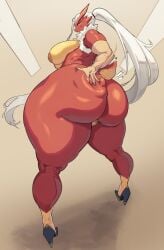 1girls anthro ass ass_slap big_ass big_breasts blaziken bottom_heavy breasts bubble_butt dat_ass donaught dumptruck_ass fat_ass female female_only furry high_heels huge_ass large_ass looking_at_viewer looking_back nude nude_female pokemon pokemon_(species) pussy slapping_own_ass solo spanking_own_ass tail thick_ass thick_thighs thunder_thighs white_hair wide_hips