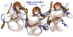 1girls big_breasts bimbo breast_expansion breast_inflation breasts brown_hair brunette_hair female female_only gigantic_breasts huge_breasts hyper_breasts large_breasts massive_breasts milf sachito tagme