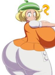 ass ass_focus backboob bianca_(pokemon) big_ass big_breasts boob_window breasts_bigger_than_head clothed female female_only huge_ass huge_breasts mechspazer nintendo pokemon pokemons solo