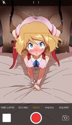 1girls ahe_gao all_fours black_legwear blonde_hair blouse blush bondage bow camera clothed_female_nude_male clothed_sex clothing cum cum_inside doggy_style dress electronics face_focus female game_freak helpless human interracial kusugurijin male pale_skin panties phone pink_clothing pink_dress pokemon pokemon_(anime) pokemon_xy rape recording red_clothing serena_(pokemon) sex sex_from_behind sex_slave shin_(kusugurijin) size_difference skirt sweat tears thighhighs vest