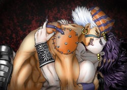 2boys battle_tendency esidisi gay jojo's_bizarre_adventure kars kissing male_only sa- tagme tongue