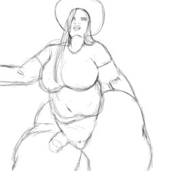 futa_only futanari intersex overweight overweight_futanari pencil_(artwork) tyroncarter western_art