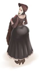 1girls ass ass_in_dress big_ass big_butt bloodborne blush female female_only fromsoftware huge_ass large_ass living_doll looking_at_viewer looking_back nipple_bulge plain_doll solo sunnysundown thick_ass thick_thighs wide_hips