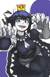 arms breasts broken_chain chain_chomp chompette crown mario_(series) mr-tekuchi new_super_mario_bros._u_deluxe sharp_teeth