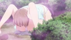 2girls 69 animated cunnilingus_through_clothes female fully_clothed light-skinned_female light_skin megami-ryou_no_ryoubo-kun mp4 multiple_girls outdoors outside screencap sound video yuri