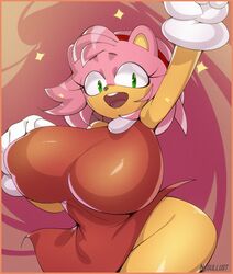 amy rose from sonic (series) by negullust