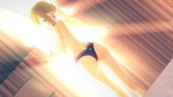 3d 3d_(artwork) alice_lendrott ass blonde_hair panties panties_only qwqggqwq shinigami_bocchan_to_kuro_maid topless