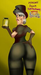 ass big_ass duquesa female female_only gilf huevocartoon mexican milf rear_view solo un_rescate_de_huevitos