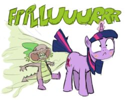 dragon fart horse my_little_pony shoutingisfun spike_(mlp) twilight_sparkle_(mlp)