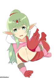 1girls adult bare_thighs cleavage clumsy fire_emblem fire_emblem_awakening gloves green_eyes green_hair higher_resolution_duplicate large_breasts long_hair nintendo on_ground orbiculare pointy_ears ponytail reaching_out solo tiki_(adult)_(fire_emblem) tiki_(fire_emblem) tripping