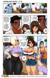 2021 2boys 3girls abs amusement_park annoyed_expression ass ass_bulging_out_of_panel baseball_cap belly big_ass big_breasts big_butt black_hair blonde_hair blush bob_cut booty_shorts bottom_heavy bra_strap breast_squish breasts brown_eyes brown_hair bulging_breasts bursting_breasts button_up_shirt carmen_and_kelsie carmen_marvello choker comic comic_page comic_panel crop_top curly_hair curvy curvy_figure dark-skinned_male dat_ass denim_shorts dyed_hair ear_piercing earrings english english_text enormous_ass eyebrow_raise ferris_wheel fringe_hair gigantic_ass hair_over_one_eye height_difference huge_ass huge_breasts huge_butt interracial jay-marvel kelsie_daniels khakis large_ass large_breasts large_butt larger_male latina leggings lucas_(jay-marvel) makeup marisol_marvello mascara massive_ass mexican michael_russo midriff mole_on_breast muscular_male nervous nervous_smile onomatopoeia original page_72 painted_nails patreon patreon_username pierced_ears purple_hair romance scrunchie shocked_expression short_hair shorter_female shorts sitting_on_bench size_difference slightly_chubby small_ass small_breasts smaller_female squished_breasts straight_hair sunglasses sunglasses_on_head taller_male tan-skinned_female tank_top thick_ass thick_eyebrows thick_thighs thunder_thighs tied_shirt tight_clothing tight_pants toned_female toned_male top_heavy voluptuous wavy_hair wide_hips yoga_pants