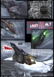 aeromorph aircraft big_breasts comic leotard living_aircraft living_machine renthedragon shandra_(renthedragon) sr-71 sr-71_blackbird thick_thighs wide_hips yellow_eyes