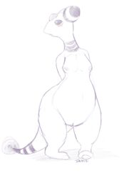 3:4 ampharos belly blush bovid breasts caprine female feral furry genitals guide_lines hands_behind_back hi_res jekerela long_neck looking_away mammal nintendo nipples pokémon_(species) pokemon pokemon_(species) pussy sketch small_breasts solo thick_tail thigh_gap video_games wide_hips