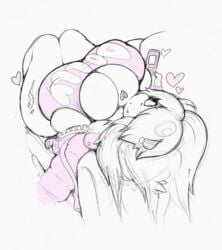 anthro big_breasts female furry giant_panda huge_breasts luna_paws panda sketch smutbunny tagme