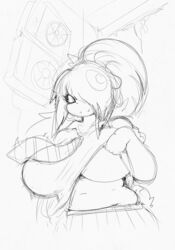 anthro big_breasts female furry giant_panda huge_breasts luna_paws panda sketch smutbunny tagme