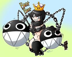 1girls black_panties bra breasts chain_chomp chompette dahs female gunshad mario_(series) new_super_mario_bros._u_deluxe nintendo super_mario_bros.