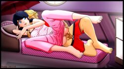 1boy 1girls adrien_agreste adrienette clothes color colored faceless_male marinette_cheng marinette_dupain-cheng miraculous_ladybug penis pussy rodyp straight_sex