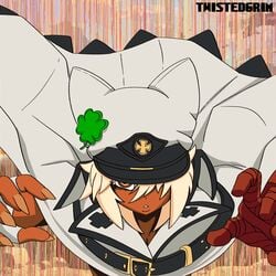 animated big_areola big_nipples breasts brown_areola brown_nipples color colored dark_areola dark_nipples feet female female_focus female_only guilty_gear nipples pussy ramlethal_valentine twistedgrim