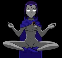 accurate_art_style animated artist_request cambion casual cloak cloak_only clothing dc dc_comics female floating footwear functionally_nude functionally_nude_female glowing_eyes grey_nipples hairless_pussy half_demon hand_sign human ishtarnight levitating levitation lotus_position meditating meditation mostly_nude mostly_nude_female naked_yoga outerwear pale_skin partially_clothed purple_hair rachel_roth raven_(dc) shoes shoes_on tagme teen_titans yoga