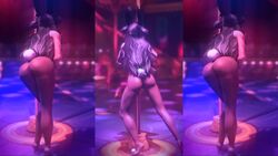 3d animated ass club faithfulliar fat_ass final_fantasy final_fantasy_xiv gpose(ffxiv) large_ass mp4 music neon neon_lights pole_dancer pole_dancing poledancer sound video viera