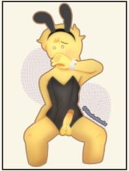 :v bunny_ears bunnysuit gay hard_on male male_only mashomasha papulince shy yellow_body