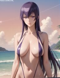 1girls 2d ai_generated areolae armpit bare_arms big_breasts bikini bikini_bottom bikini_top breasts chest curvy curvy_figure cute cute_face dark_hair detailed eyelashes eyeshadow female female_only fit fit_female focus hair high_quality highschool_of_the_dead large_breasts legs light-skinned_female light_skin lips lipstick long_hair looking_at_viewer makeup mascara nero100 outdoors outside pale-skinned_female pale_skin posing purple_eyes purple_hair saeko_busujima sagging_breasts seductive seductive_look stable_diffusion straight_hair swimsuit swimwear tagme thighs thin_waist