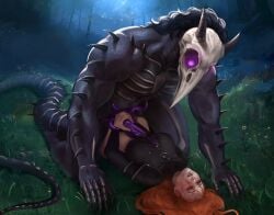 1boy 1boy1girl 1girls 1monster 2_horns big_tail bird_skull black_scales black_shirt black_tail blue_eyes blue_eyes_female blush bone bones both_hands_on_cock both_hands_on_penis breasts burn_marks burn_scar burn_scars canon_couple clawed_fingers clawed_hands claws clothed_female clothed_female_nude_male commission_art commissioned couple covered_breasts covered_paizuri cum cum_between_breasts cum_under_clothes detailed_background detailed_face duskwalker duskwalker_brides emerie_(duskwalker_brides) female female_human female_human/male_monster forest forest_background forest_sex freckled_face freckles freckles_on_face ginger ginger_hair girthy_penis glowing_eyes grass hair_spread_out handjob handjob_under_clothes handjob_while_paizuri hands_on_penis holding holding_partner's_penis holding_penis holding_with_two_hands horns huge_cock human human_female ingram_(duskwalker_brides) interspecies interspecies_sex iridescent iridescent_scales jerkingoff jerkingoff_another kush_nsfw kushb large_breasts light-skinned_female lip_scar long_tail looking_at_another looking_pleasured lying_on_back lying_on_ground m/f male male/female male_monster male_on_female male_on_top mane mane_hair monster monster/human monster_boy monster_cock monster_on_female mouth_scar nature nature_background night night_sky nighttime not_ai_generated novel_character novel_illustration nude_male_clothed_female nude_male_partially_clothed_female on_back on_grass on_ground opal_reyne_(writer) open_mouth outdoor_sex outdoors outdoors_sex paizuri paizuri_lead_by_female paizuri_under_clothes paizuri_with_hands pale_skin pale_skinned_female penis penis_tentacles pinned pinned_down pinned_to_ground purple_eyes purple_penis raven_skull red_hair reflective_body reflective_skin ribbed_penis ribcage scales scar scar_across_mouth scar_on_face scar_on_lip scar_on_mouth scarred scarred_face scars sex sharp_claws short_horn short_horns silver_jewelry sitting sitting_on_another sitting_on_person size_difference skeleton_markings skull skull_head spiked_arms spiked_cock spiked_horns spiked_penis spiked_tail spikes spikes_(anatomy) spikes_on_penis straight tail teeth tentacle unusual_anatomy unusual_genitalia unusual_penis wavy_hair wet_shirt