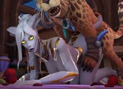 3d blizzard_entertainment doggy_style draenei draenei_female female lightforged_draenei mrtaxman warcraft world_of_warcraft zoophilia