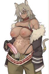 1futa animal_ears big_breasts big_penis breasts cat_ears catgirl clothed clothing dark-skinned_futanari erection futa_only futanari ghislaine_dedoldia humanoid humanoid_penis kemonomimi light_skin muscular_futanari mushoku_tensei mushoku_tensei:_isekai_ittara_honki_dasu open_fly open_pants pale_skin partially_clothed penis penis_out pubic_hair solo standing todding topless uncensored