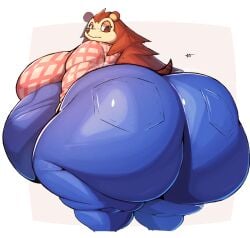 2025 animal_crossing anthro ass belly big_belly big_breasts big_butt breasts brown_eyes brown_hair clothed clothing eulipotyphlan female freckles hair hedgehog hi_res huge_ass huge_breasts huge_butt lightmizano mammal nintendo obese obese_anthro obese_female overalls overweight overweight_anthro overweight_female round_ears sable_able short_tail side_belly signature simple_background solo stevest58244496 tail tan_body thick_thighs wide_hips